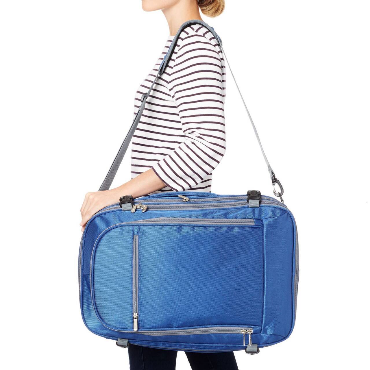 Basics Carry On Travel Backpack, With Internal Zippered Laptop Sleeve, Lightweight yet Durable, Extra Large with Expandable Space, Dual Use As Backpac