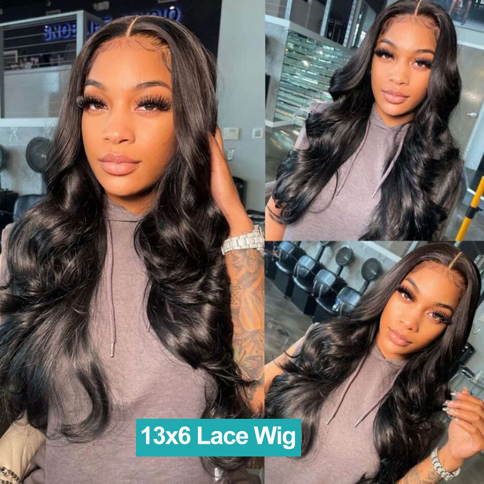 250 Density 30 40 Inch HD Transparent 13x4 Pre Plucked Body Wave Frontal Human Hair Brazilian 13x6 Lace Front Wig Women