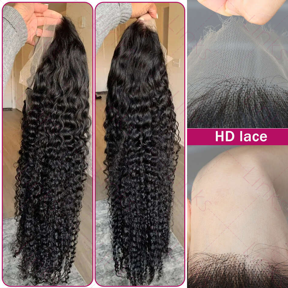 Brazilian Loose Deep Wave HD Transparent 13x4 Front Human Hair Wigs For Women Remy 13x6 Curly Lace Frontal Wig Pre Plucked