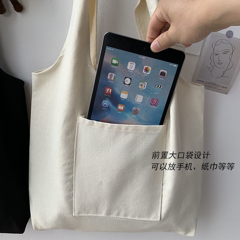 HD Women Canvas Korean Version High Capacity Shoulder Bags All-Match Tote Bag