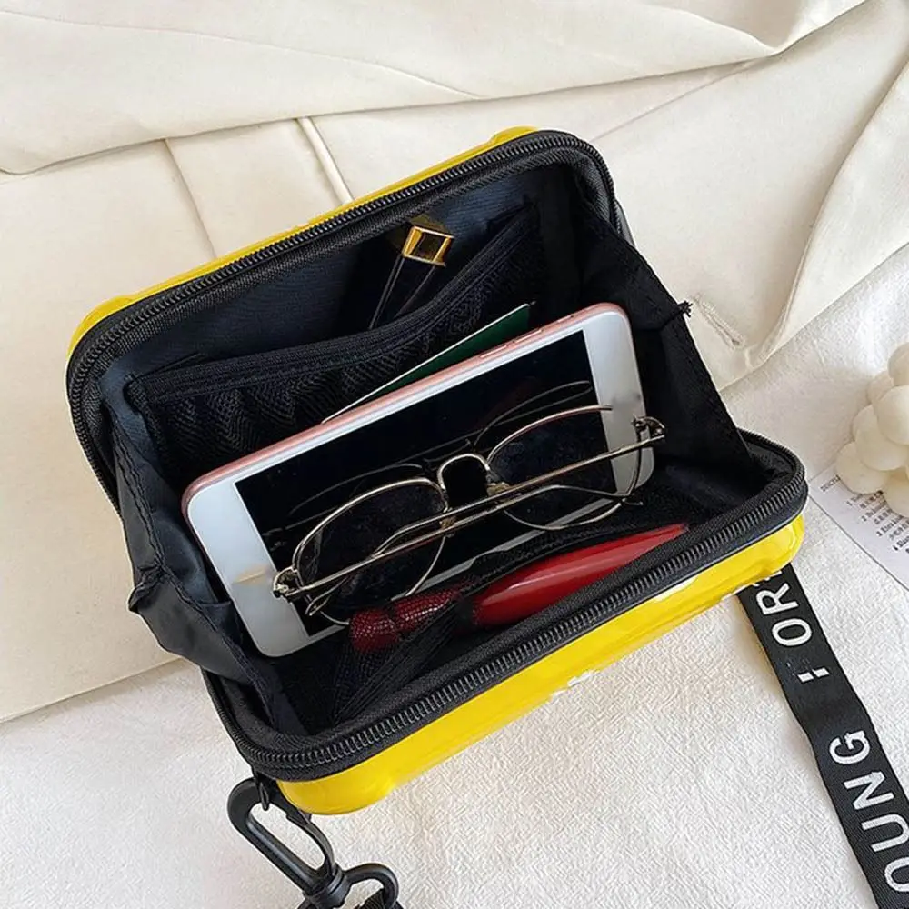 Hard Shell Square Box Bag Portable Cosmetic Bag TLXT Storage Case Shoulder Bag Travel Organizer Phone Bag Travel Make Up Bag
