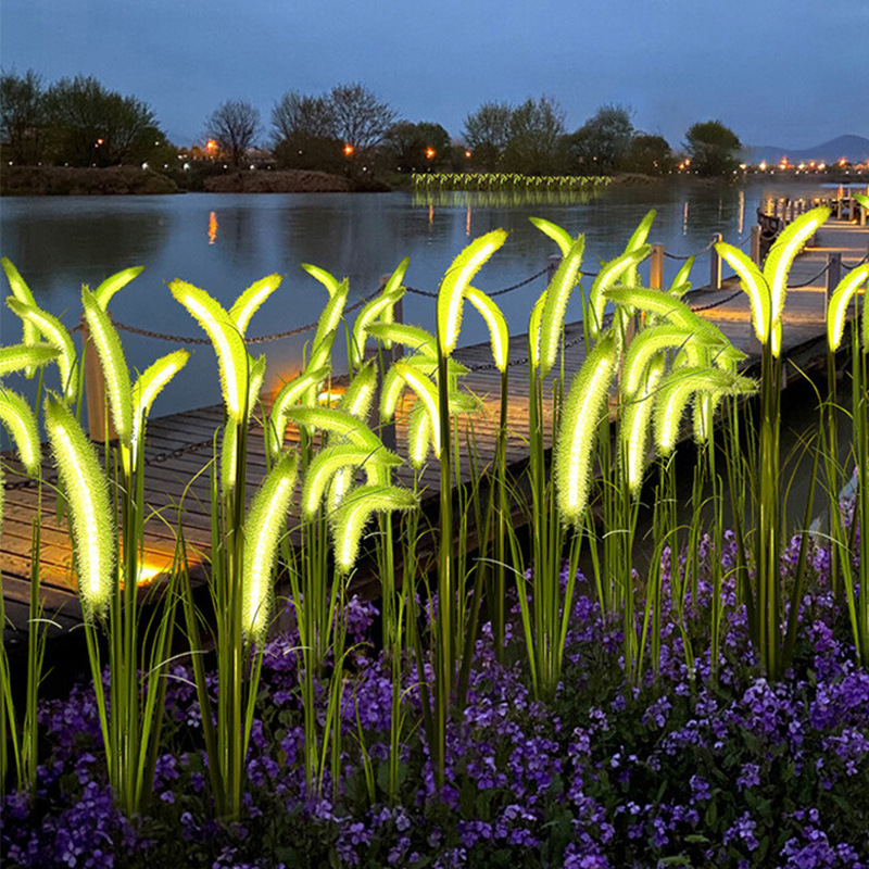 LED simulation solar dog tail grass lamp outdoor courtyard landscape decoration lawn lamp