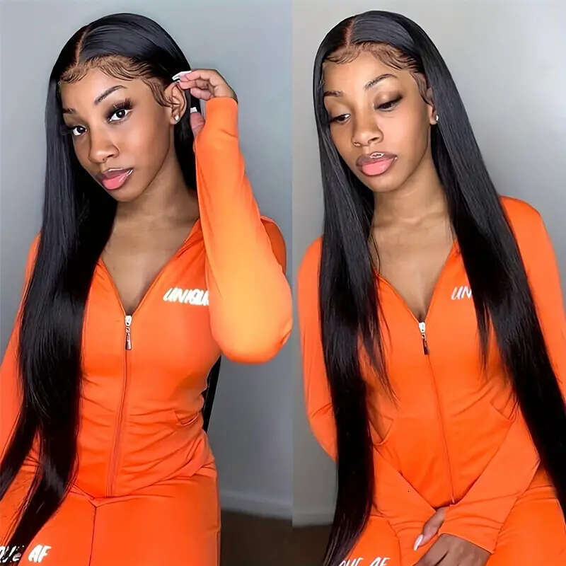 13x6 Frontal Brazilian Straight Wigs Pre Plucked 13x4 HD Transparent Lace Front Human Hair Wig For Women