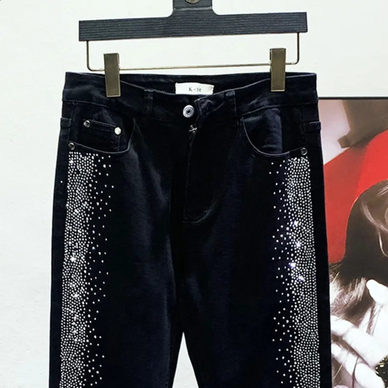 PFHQ Mens Advanced Denim Pencil Pants Fashion High Street Diamond Slim Versatile Darkwear Leisure Autumn Jeans 21Z2253 240921 - view 6
