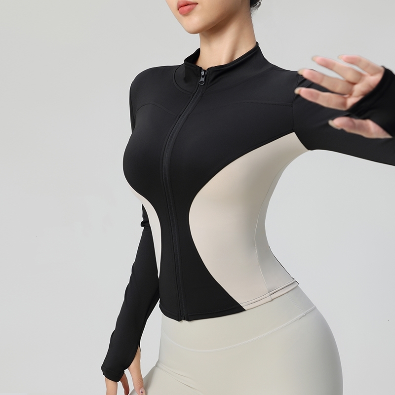 Women's Clothing 2024 Early Autumn New Style Stand-Up Collar Zipper Waist Long-Sleeved Jacket Casual Slim Sports Top