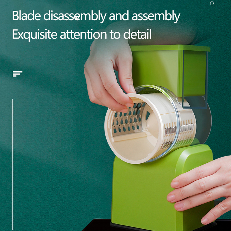 Rotary Cheese Grater Shredder Multifunction Kitchen Speed Slicer Vegetable Shooter Potato Hashbrown Grinder for Nut Carrot Radish Cucumber