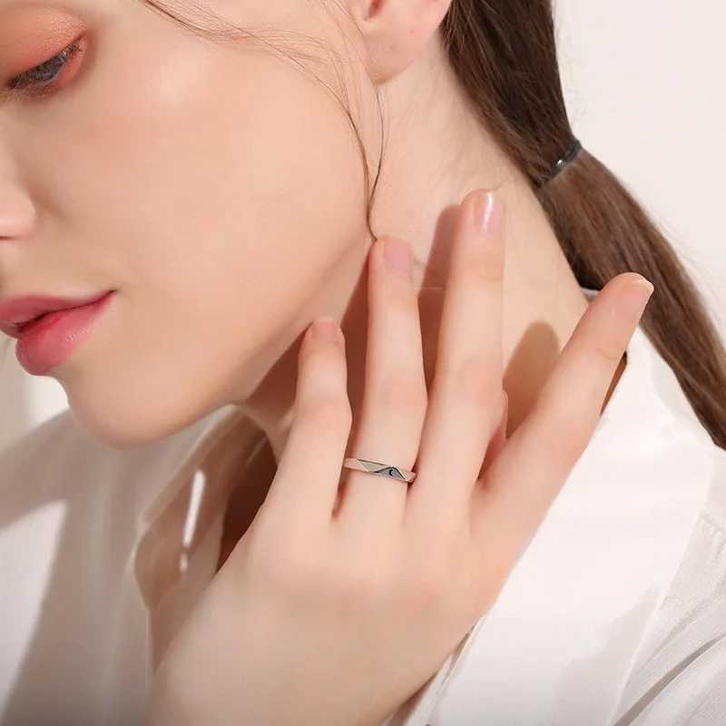 2 Pcs Sun Moon Lover Couple Rings Simple Opening Ring For Couple Men Women Wedding Engagement Promise Valentines Day JewelryX240921