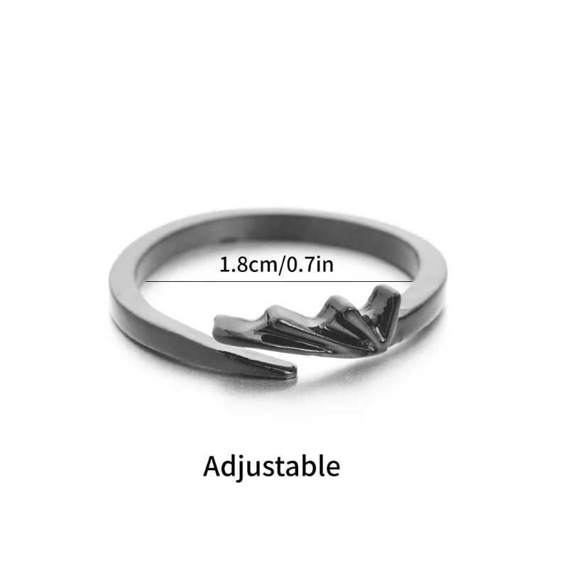 2Pcs Anime Angel Demon Couple Rings for Women Men Fashion Animal Adjustable Open Ring Promise Matching Couple Ring Party GiftsX240921