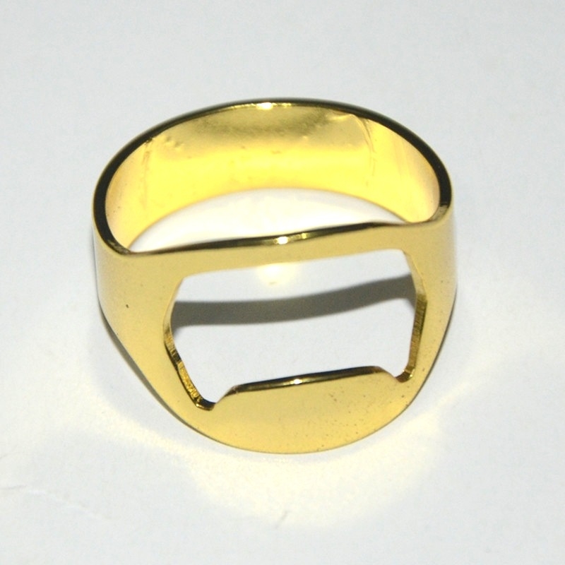 Stainless steel ring finger tablet wine bottle opener Soda drinker