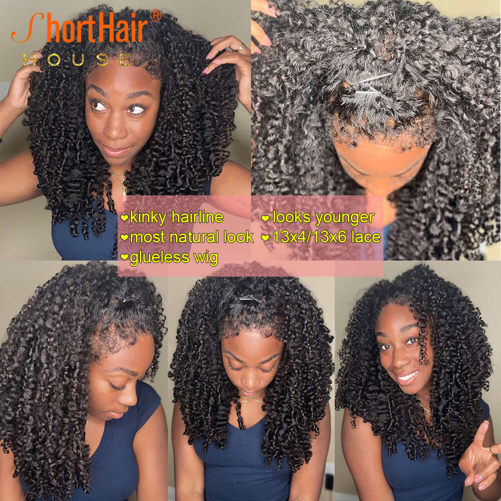 New Trend Loose Wave With Curly Baby Invisible Transparent 13x6 Deep Lace Frontal Human Hair Wigs for Black Women