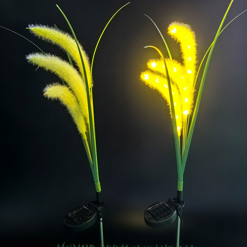 LED simulation solar dog tail grass lamp outdoor courtyard landscape decoration lawn lamp