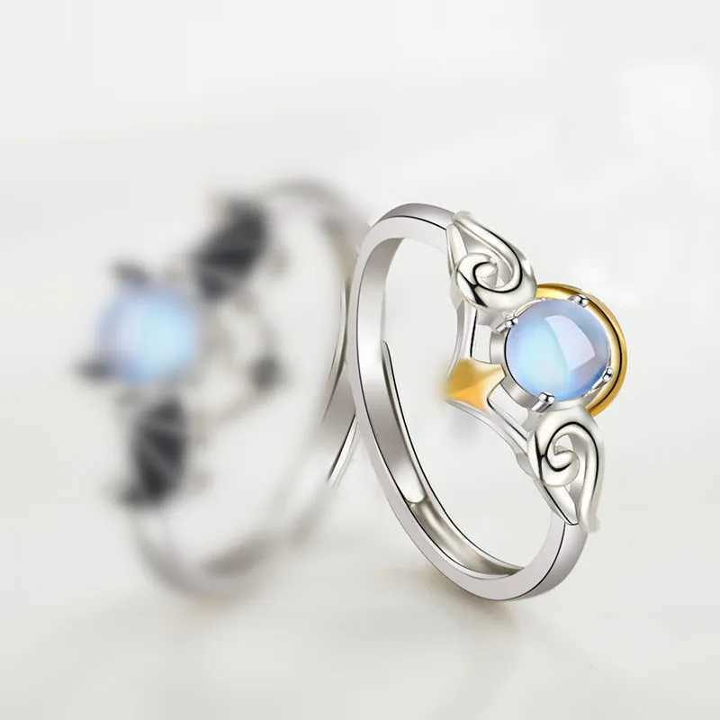 Gothic Punk Angel And Demon Devil Wings Couple Rings For Women Men Fashion Best Friend Wedding Engagement Ring Jewelry GiftsX240921