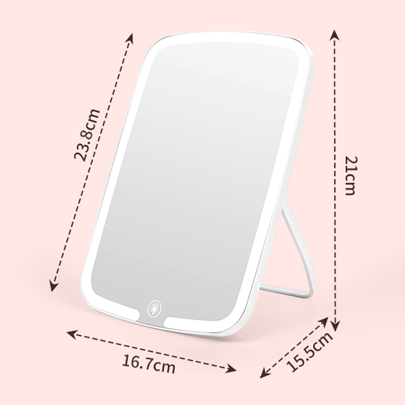 Factory direct LED make-up mirror rotatable desktop mirror desktop beauty mirror dormitory carry-on make-up mirror