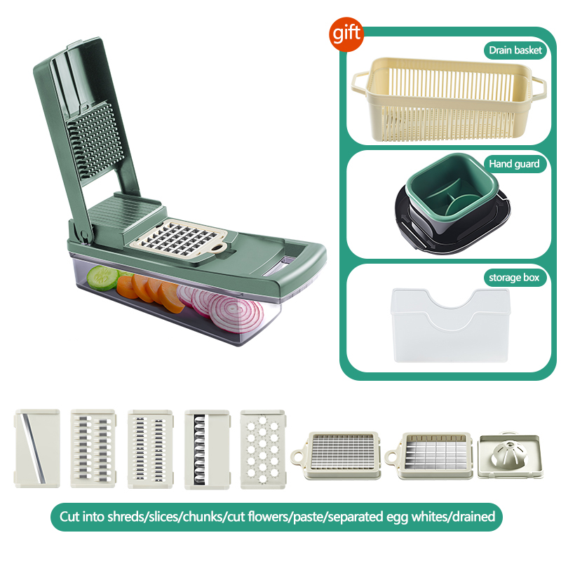 Vegetable Chopper Multi-function Vegetable Chopper Storm Chopper Shredder Storage Box In Stock