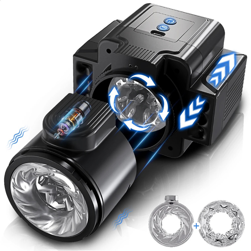 Automatic Male Masturbator Telescopic Masturbators for Men Masturbation Cup Piston Open-ended Adult Equipment Sex Toy for Men 240914