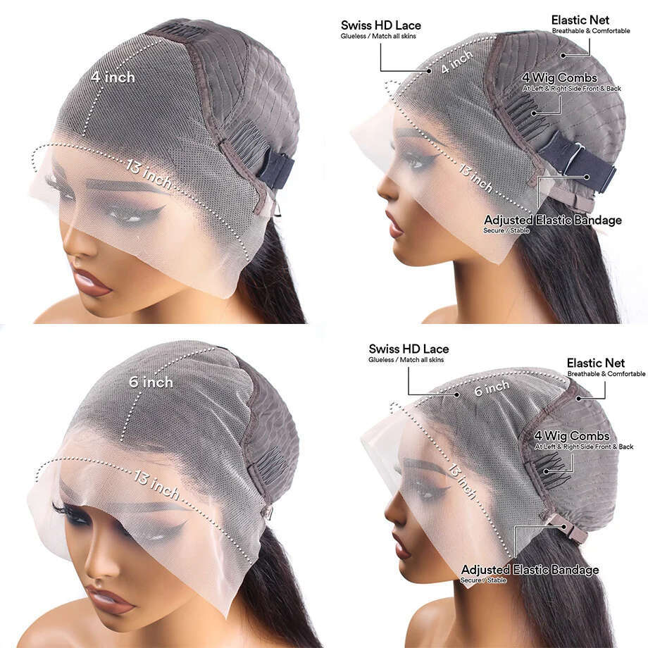 Glueless Highlight Body Wave 13x6 Full Frontal Wigs 100% Human Hair Honey Blonde 13x4 HD Lace Front Wig