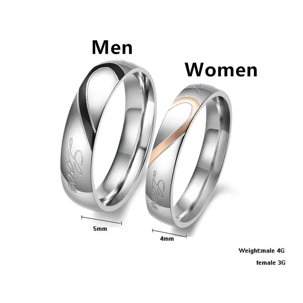 Fashion Jewelry Unisex Solid Polished Stainless Steel Girl Women men Lover Couples Rings US size 5 6 7 8 9 10 11 12 13 14 15X240921