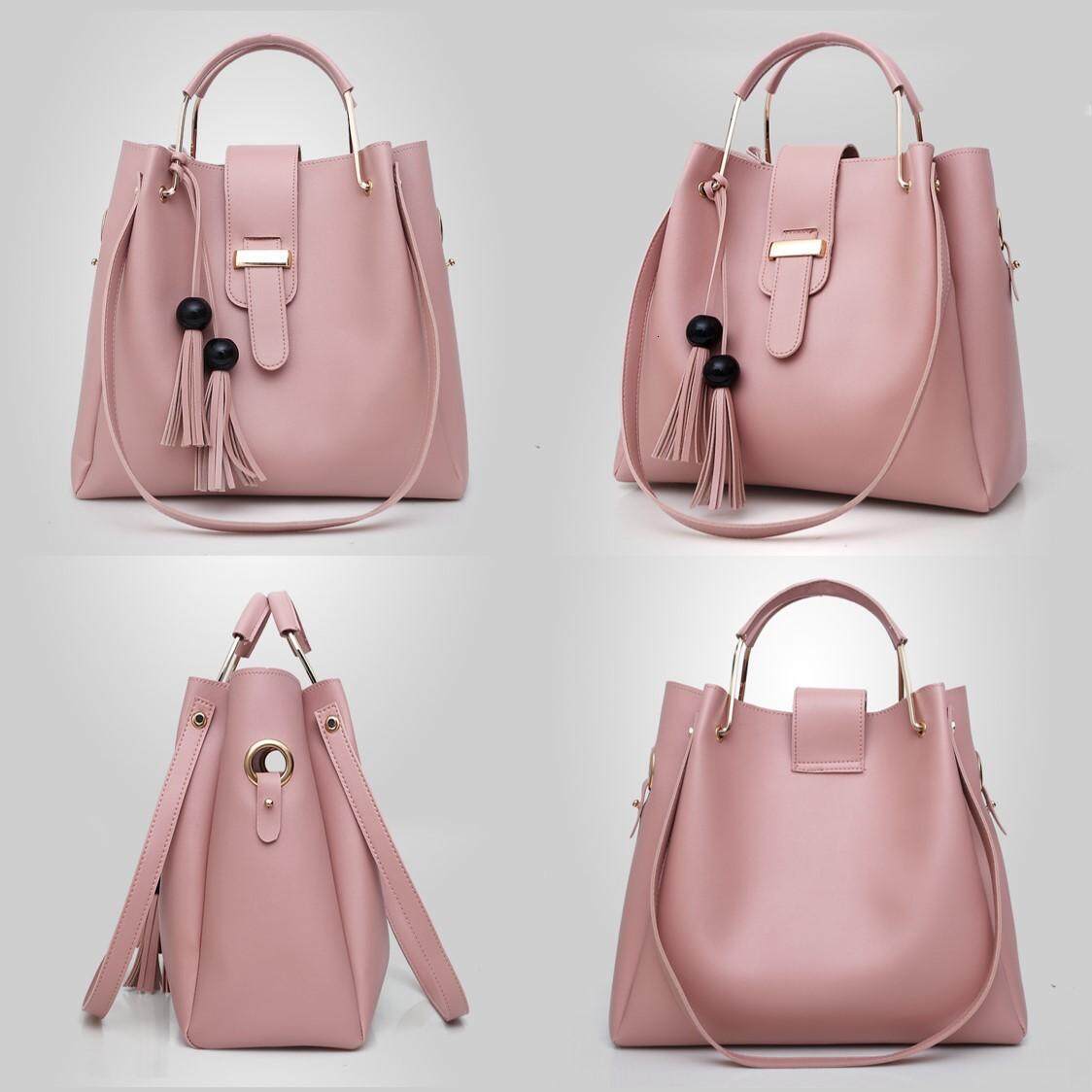 (3-in-1 Set) DO Ladies PU Leather Female Women Shoulder Handbeg Beg Tangan Wanta terbaru 2024 Women's Bag Handbag (Type 34)