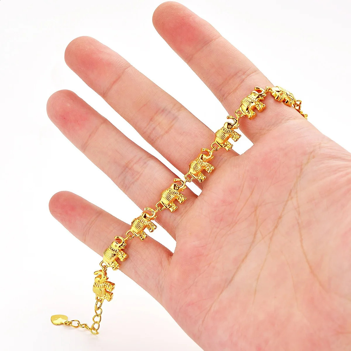 High quality AU999 gold bracelet womens jewelry 24K pure mascot elephant handmade fashion real 240912