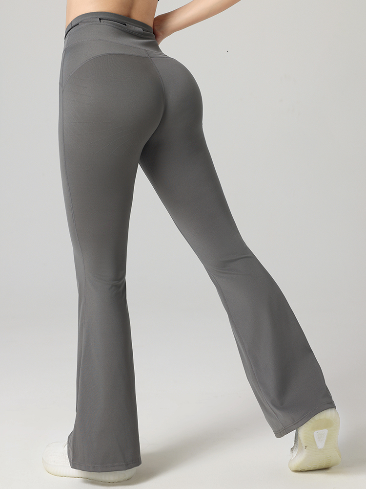 Nude Feeg Quick Drying Fiess Drawstring Hip Lifting High Waist Slim Fitting Yoga Pants Woman