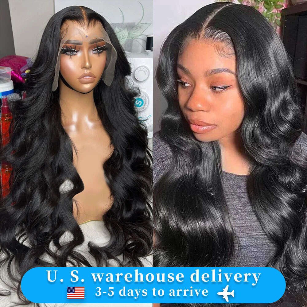 Body Wave Front Human Wigs 250 Density Brazilian 13x4 Lace Frontal Wig For Black Women Pre Plucked With Baby Hair