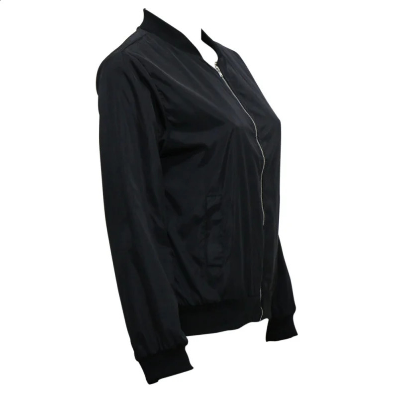 Women Thin Jackets Tops Basic Spring Autumn Casual Oneck Jacket 240919