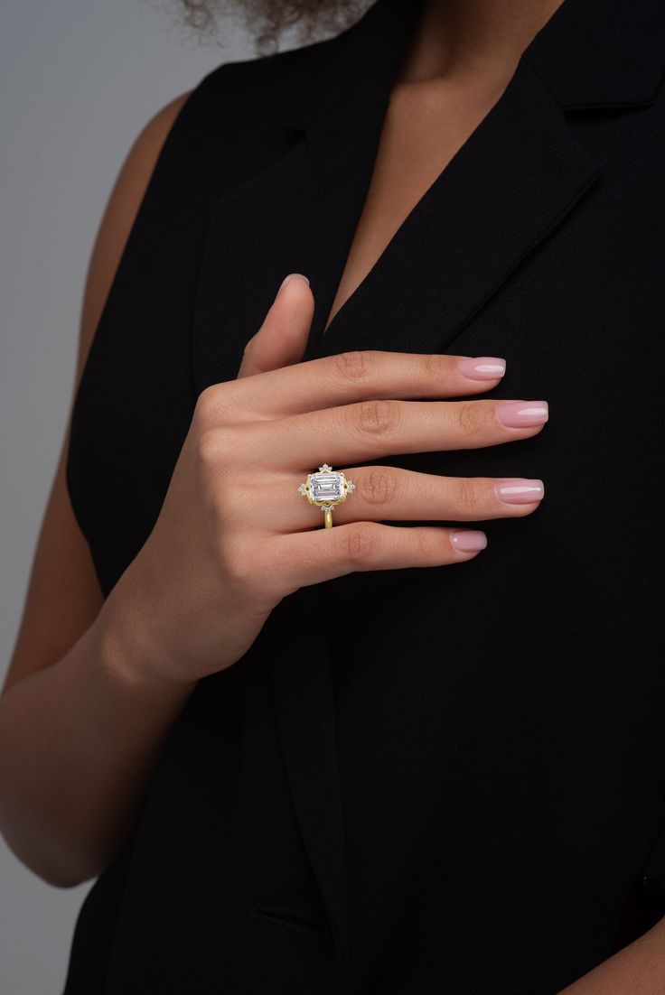 Cross-border hot new vintage alloy encrusted zircon ring European and American ladies engagement ring