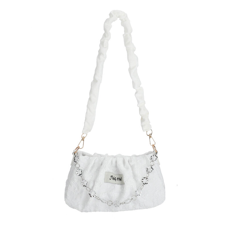 Fashionable Cotton Shoulder for Women 2024 New Summer Net Red Underarm Versatile Casual Tote Bag with Zipper Closure