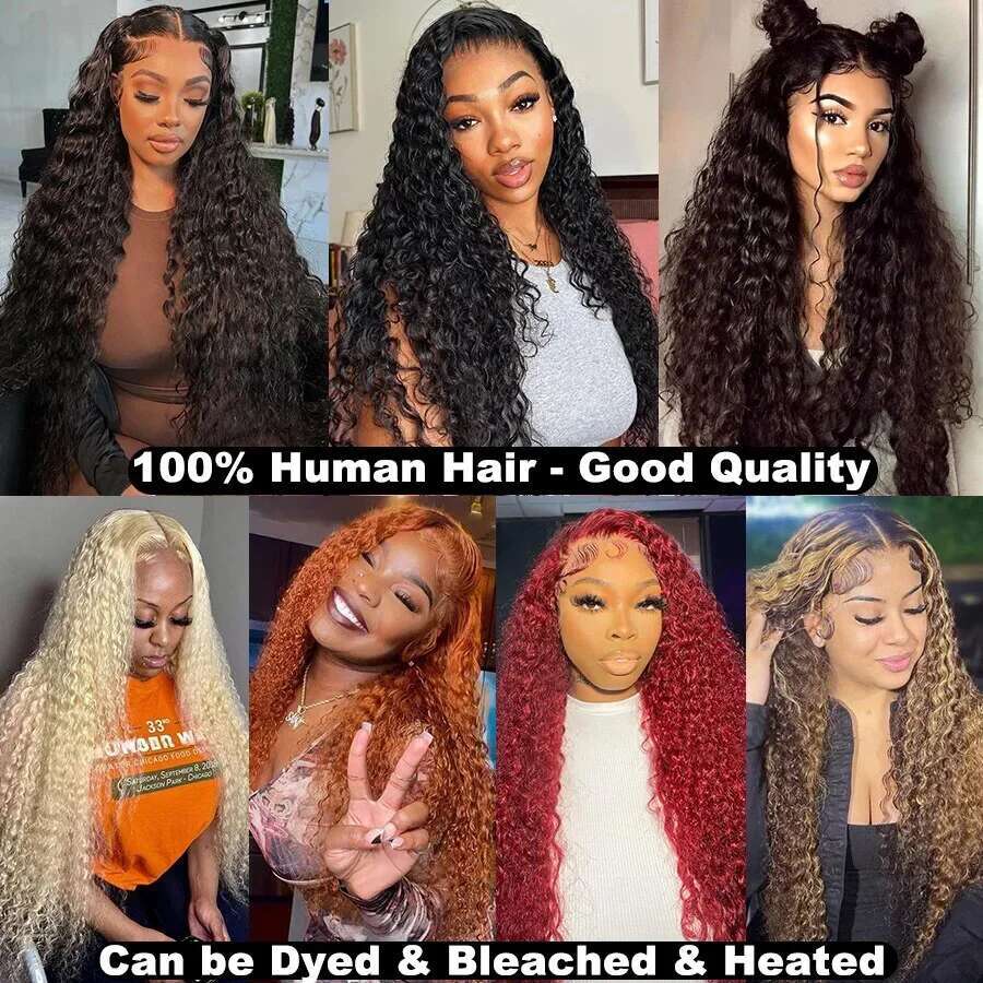 13x6 Frontal Deep Wave 250 Density SKINLIKE Real HD Virgin Pre plucked 13x4 Lace Wig Human Hair Lemoda