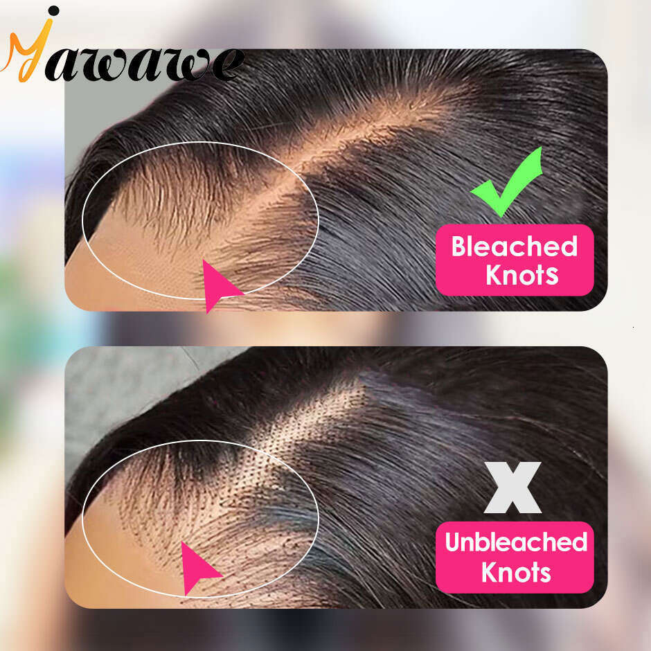 Pre-Bleached Knots Glueless Wig Ready To Straight Pre-plucked Human Hair Bob Pre-cut HD Lace Wear Go Wigs