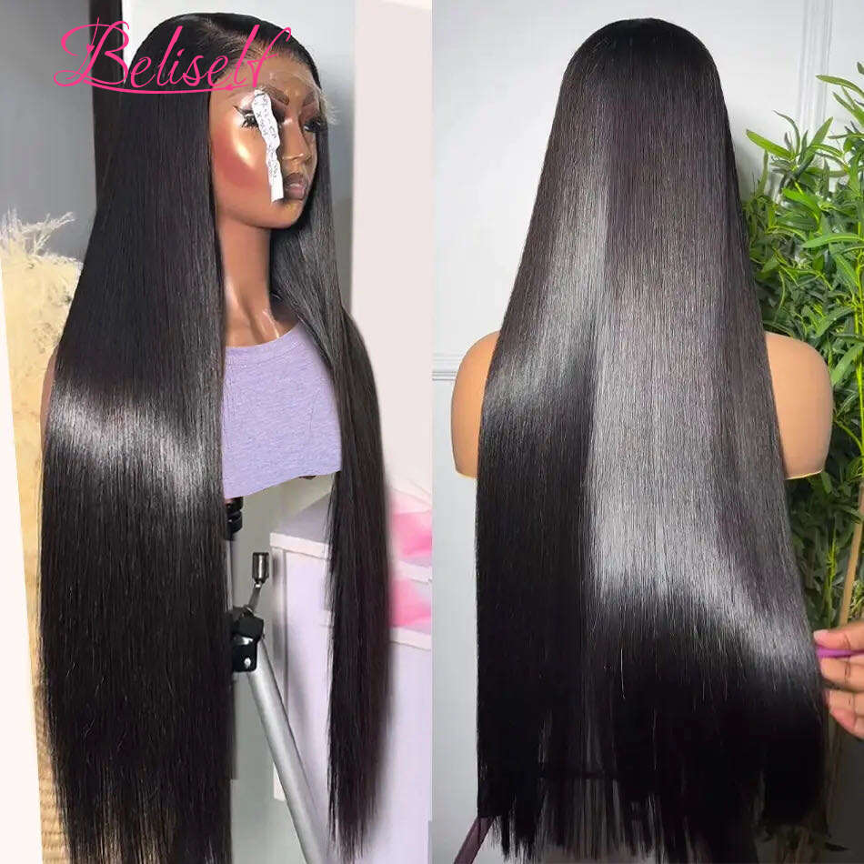Straight 300 Density HD Lace Wig 13x6 Human Full Frontal Wigs Beliself Hair