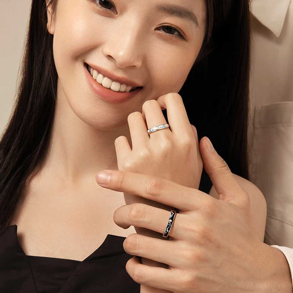 Fashion Sun and Moon Couple Ring Open Adjustable Ring For Woman Men Lover Anniversary Gifts JewelryX240921