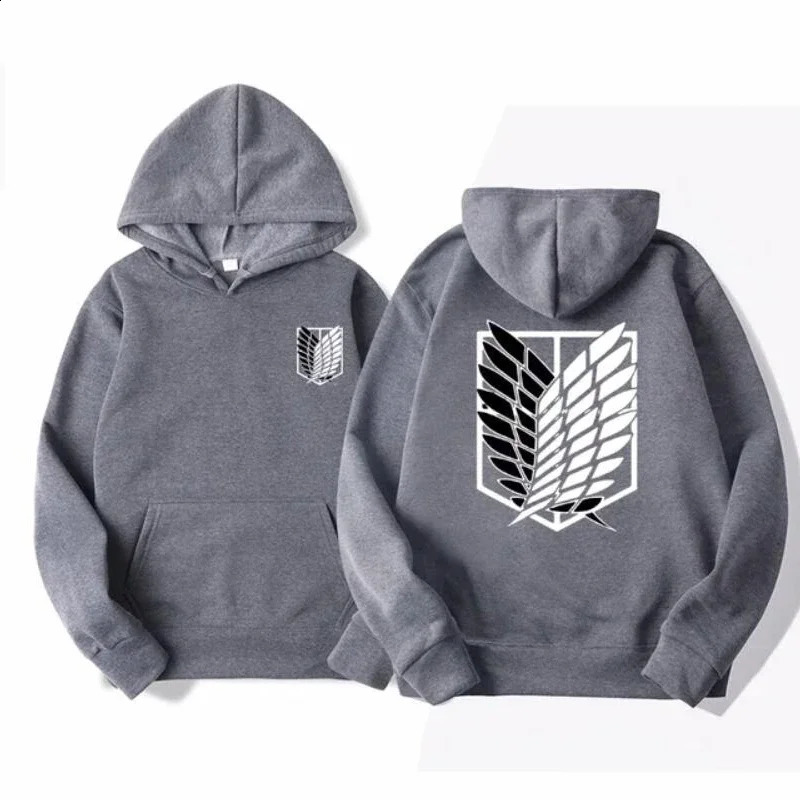 Attack on Titan Mens Hoodie Anime Hoodies Men Women Streetwear Pullover Harajuku Shingeki no Kyojin Sweatshirt Clothes 240915