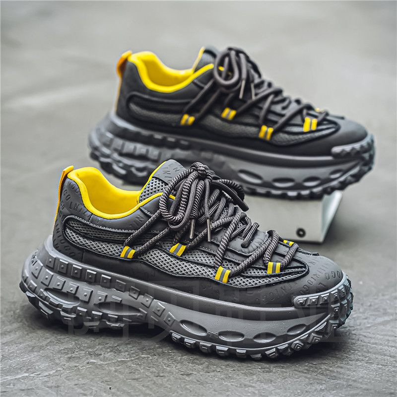 2024 New Free Shipping Men's Shoes Running Shoes Sports and Leisure Shoes White Grey Black Trendy Fashion Thick Bottom Dad Shoes Height Increase 