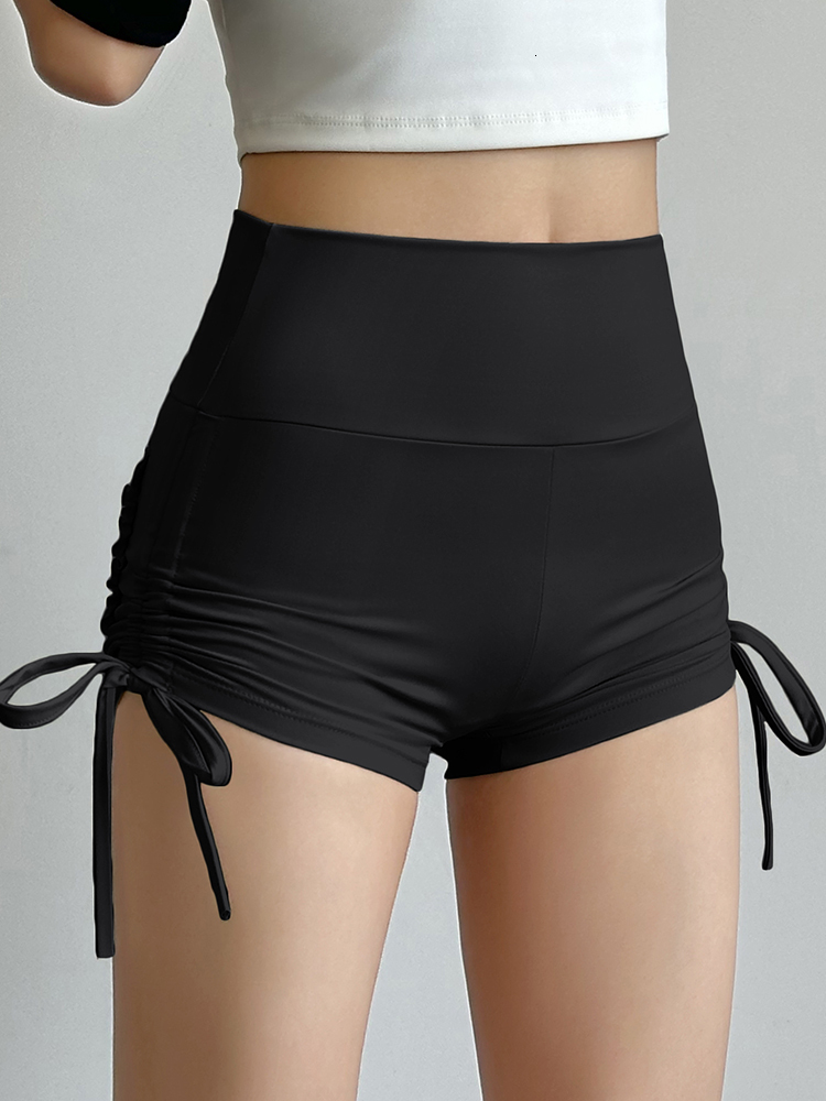 2024 New Workout Fiess Training High Waist Scrunch Butt Seamless Sports Yoga Biker Shorts With Drawstring For Women