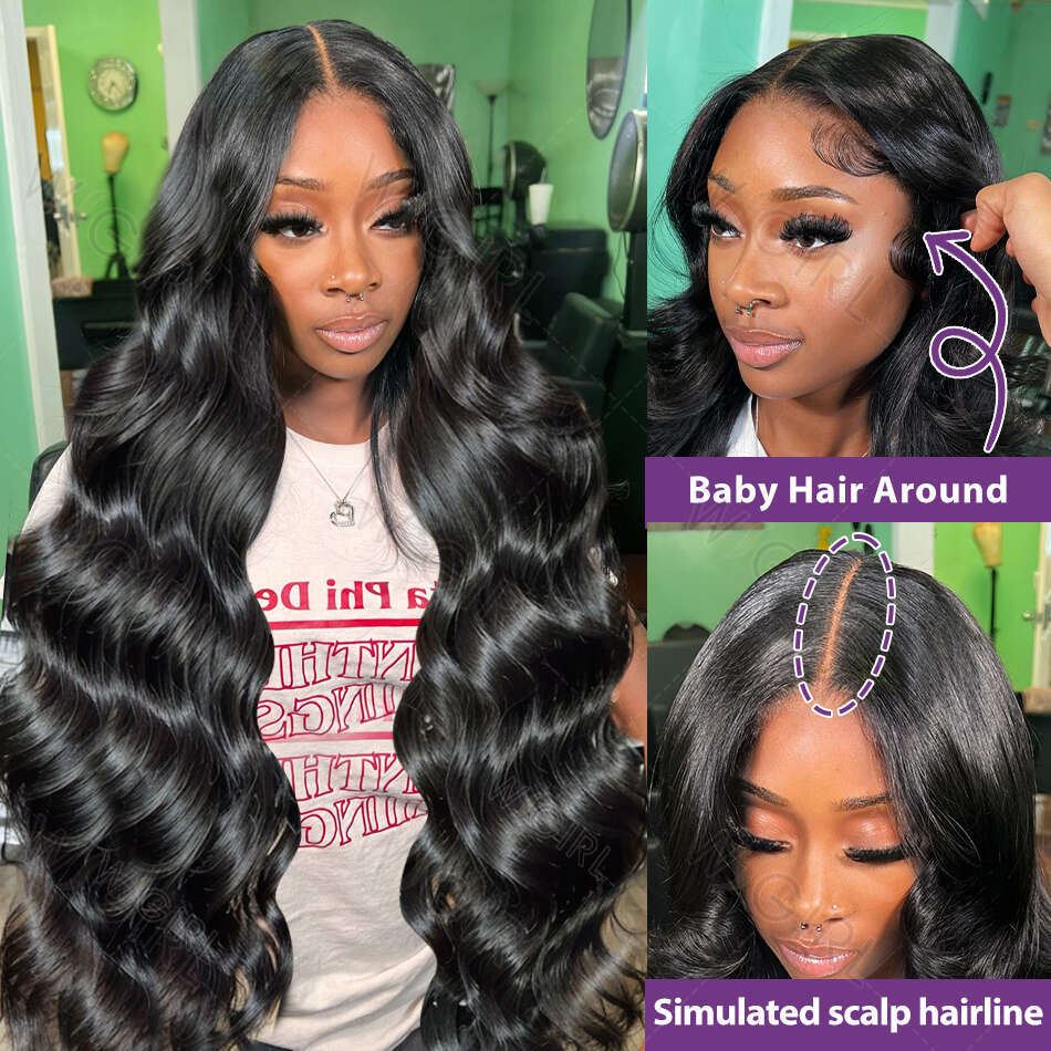WIGIRL 13x6 HD Body Human Hair Wigs 30 Inch Transparent Water Wave Frontal Brazilian 13x4 Lace Front Wig For Women