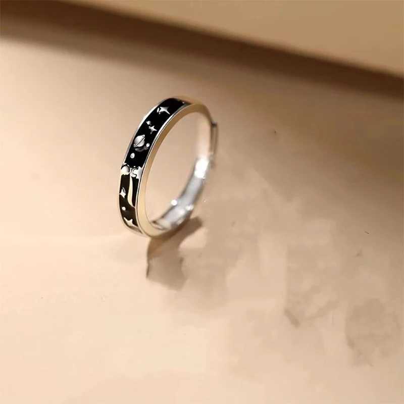Romantic Little Prince Rose Flower Lovers Rings Unisex Creative Adjustable Open Couples Ring Girlfriends Valentines Day GiftsX240921