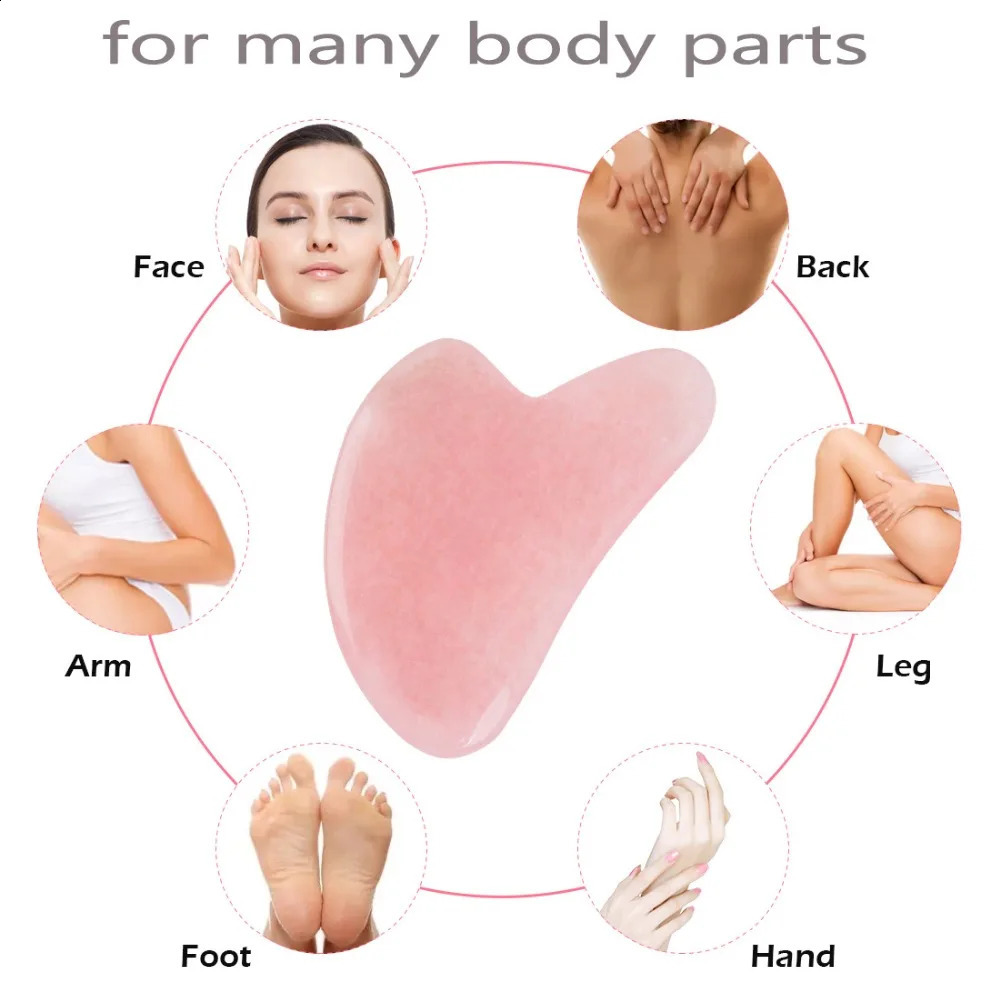 Gua Sha Scraper Board Massagers Natural Resin Jade Stone Guasha Skin Care Beauty Spa Massage Tool For Face Neck Body 240911