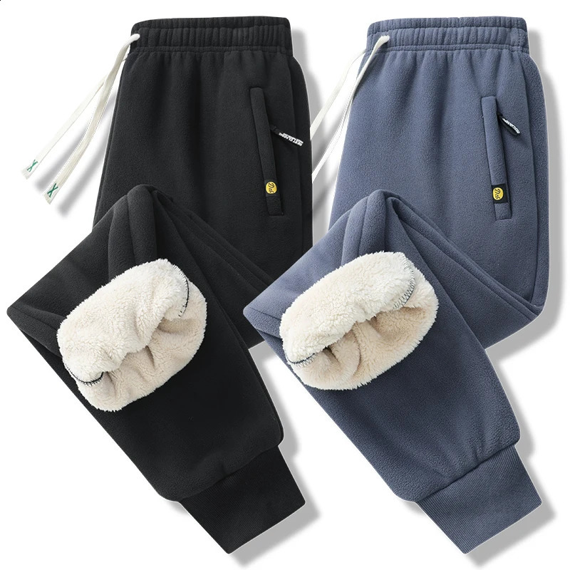 8XL Men Winter Warm Pants Thicken Sweatpants Mens Casual Fleece Sports Autumn Fashion Joggers Trousers Male s 240910