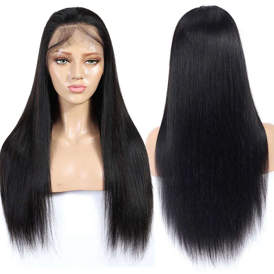 Front 13x6 HD Transparent Lace Frontal Wig Pre Plucked Remy 13x4 Brazilian Straight Human Hair Wigs For Women