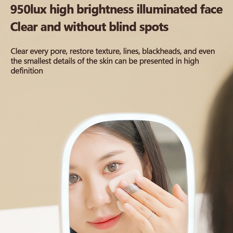 Mirror led light makeup women mirror with light portable princess dormitory mirror rechargeable desktop fill light makeup light dressing mirror
