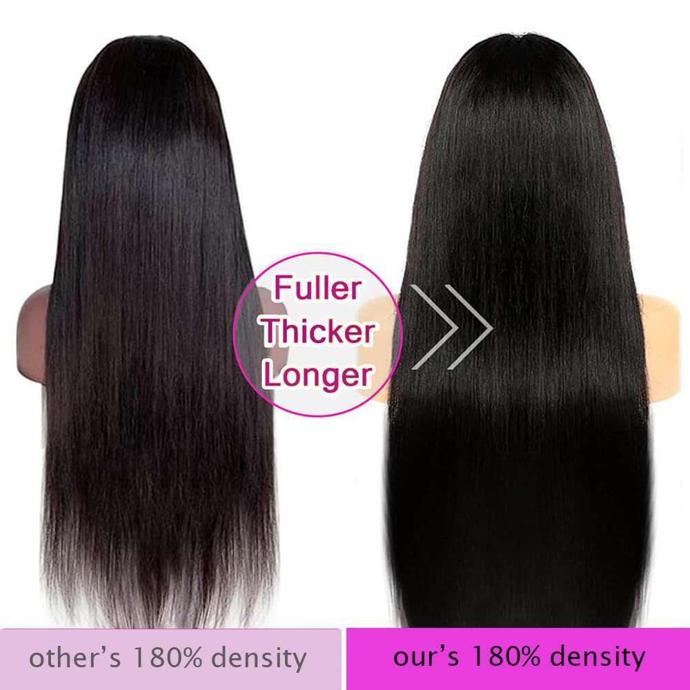 PerisModa 15A 13x6 Full HD TransParent Frontal Wigs Straight Lace Front Human Wig Pre Plucked 180% Brazilian Remy Hair
