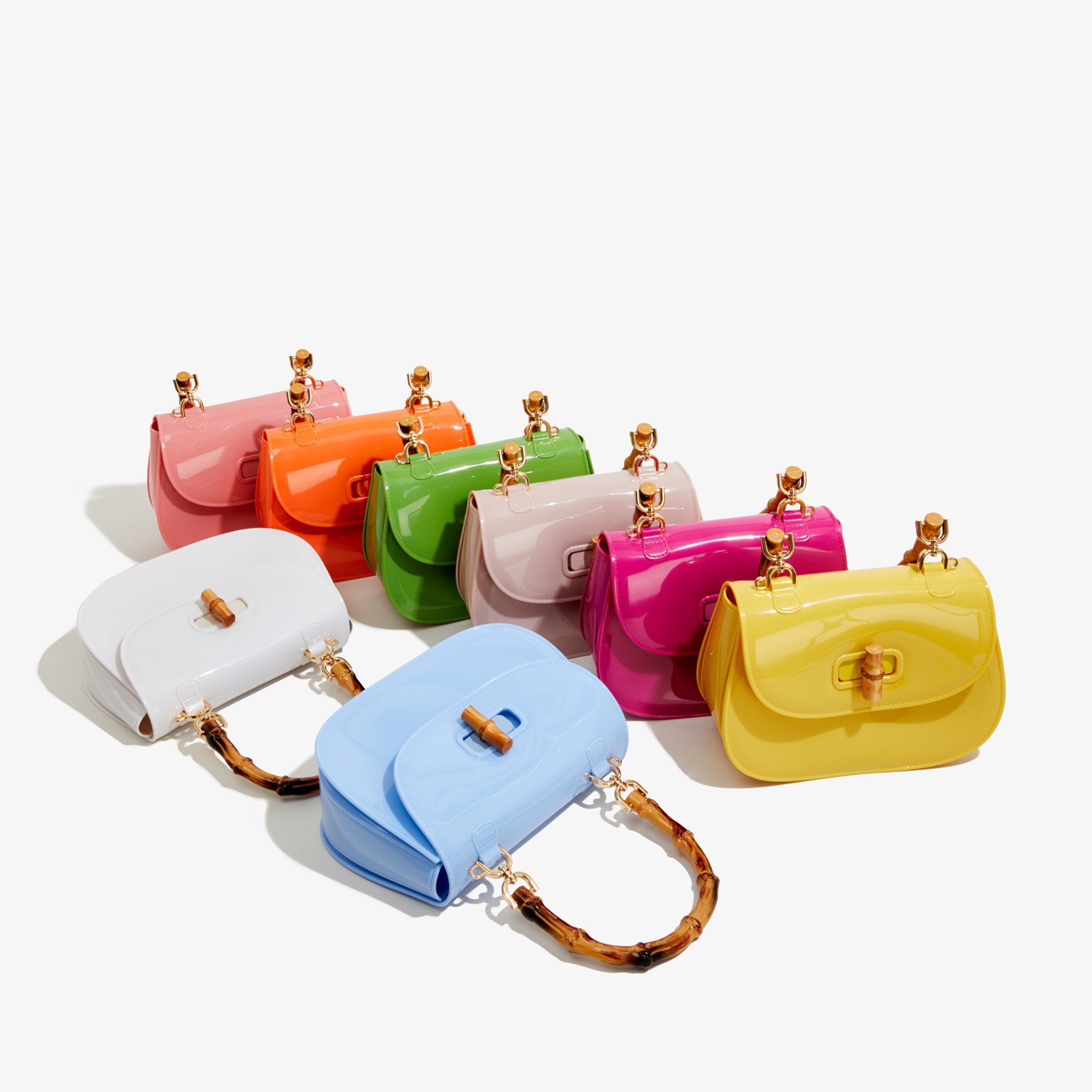 PVC Jelly Bag Fashionable and versatile hand-held cute bamboo shell bag b968