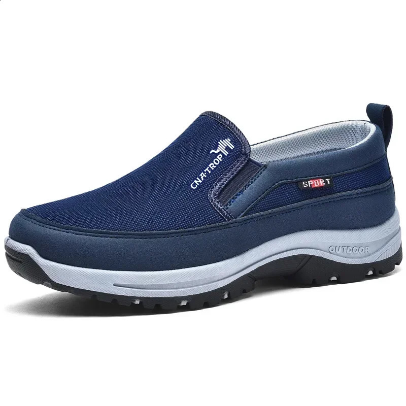 Mens Casual Loafers Sneakers Mesh Breathable Retro Driving Shoes Slip-on Vulcanized Soft Soles Non-slip Solid Color Shoes 240909
