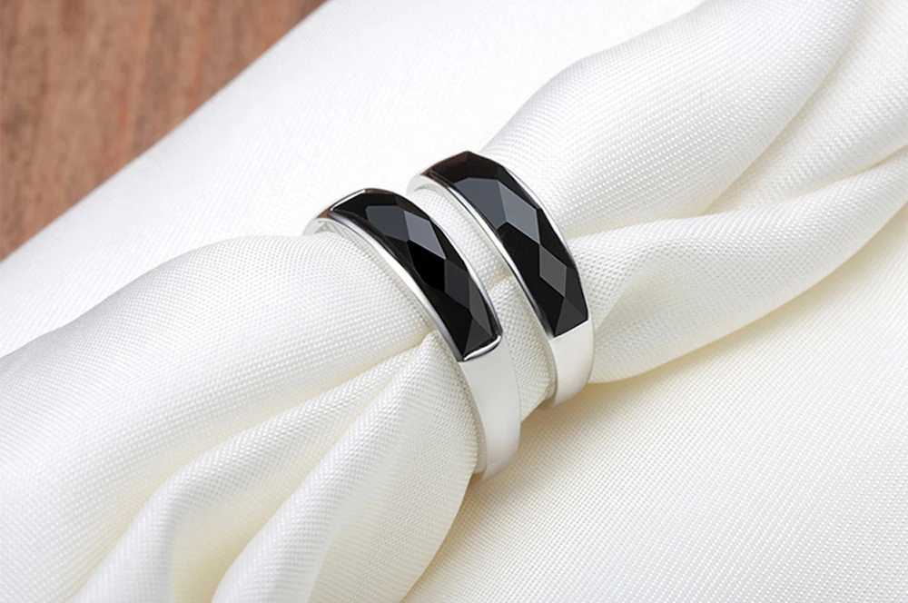 Couples Ring Women Men 925 Sterling Silver Jewelry Agate Rings for Women Lover Banquet Ring Fashion Jewelry GiftX240921