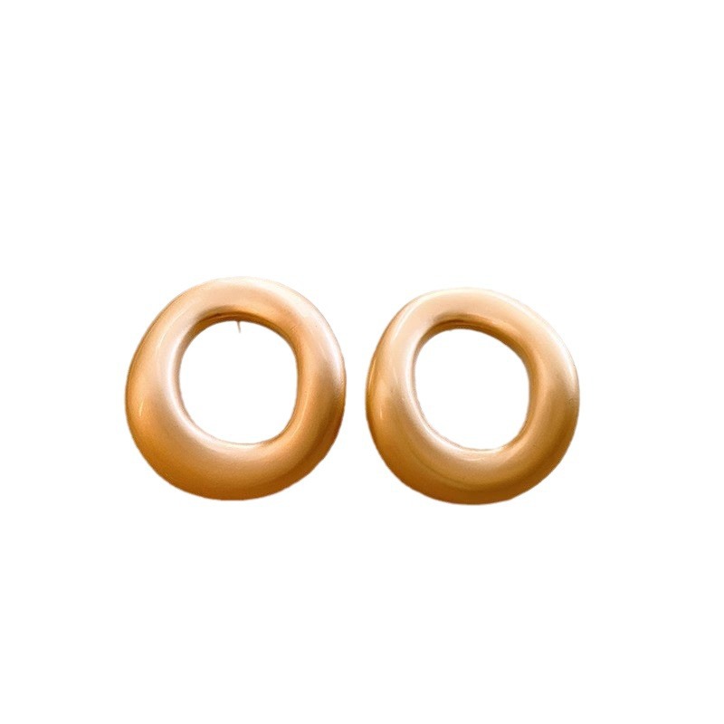 Personality, simple metal earrings, high-fashion temperament, round earrings Free shipping