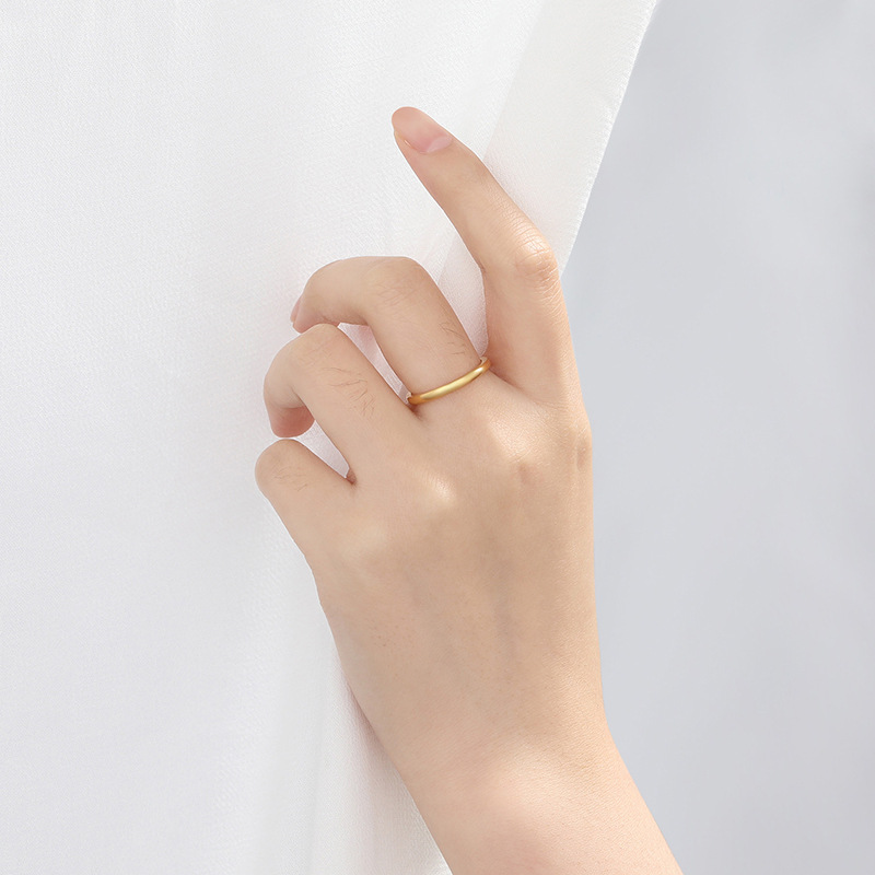 Classic polished comfortable hemispherical ring 2mm wide women's slim plain ring ring Free shipping