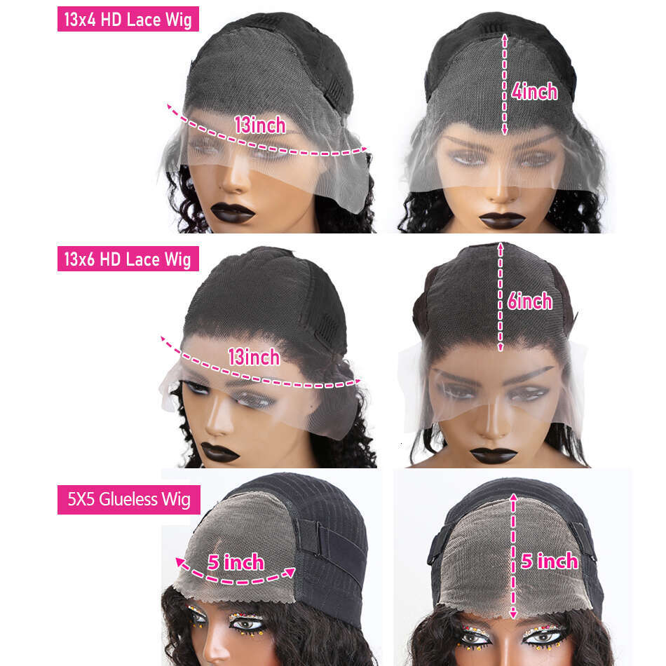 250 Density 40 Inch 13x6 Frontal Wig Body Wave 5X5 Ready Transparent Lace Front Closure Human Hair Wigs For Women