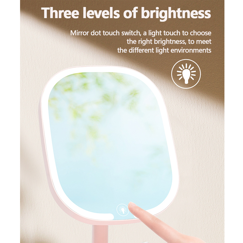 Mirror led light makeup women mirror with light portable princess dormitory mirror rechargeable desktop fill light makeup light dressing mirror