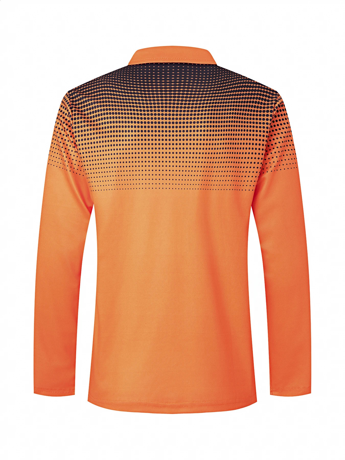 2024 Spring and Autumn Fashion Mens long-sleeved POLO Shirt casual street wear lapel print Top Mens T-shirt 240914